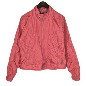 Spiewak Dusty Rose Full Zip Windbreaker Jacket Women's XL Retro High Neck Moto